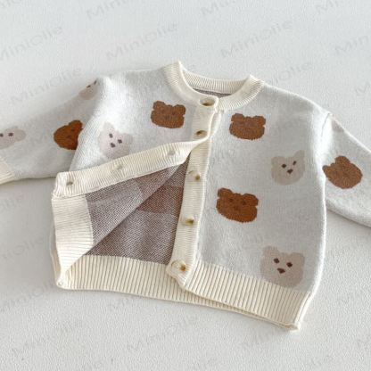 Baby Floral/Animal Knit Button Cardigan - image 11