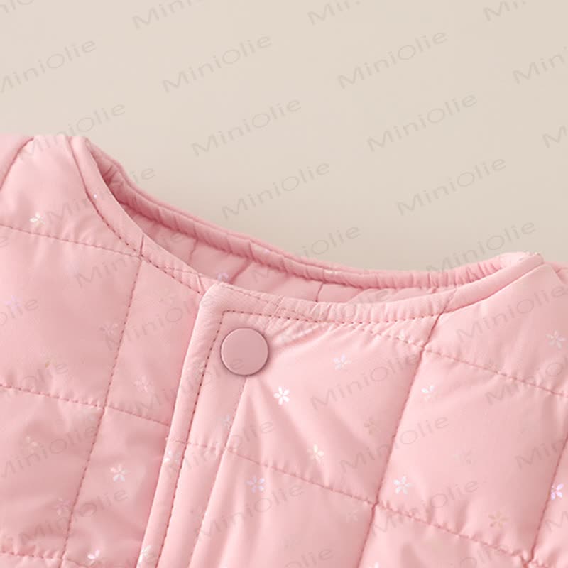 Toddler Girl Quilted Vest Hoodie 3-Piece Set - image 12
