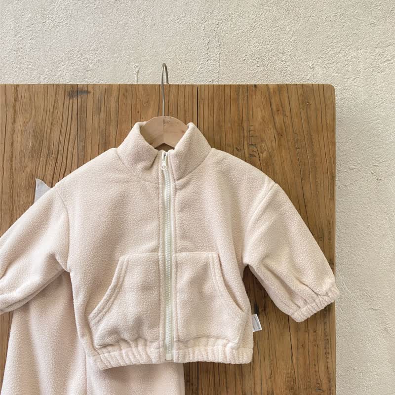 Baby Cozy Stand Collar Jacket and Pants Set - image 4
