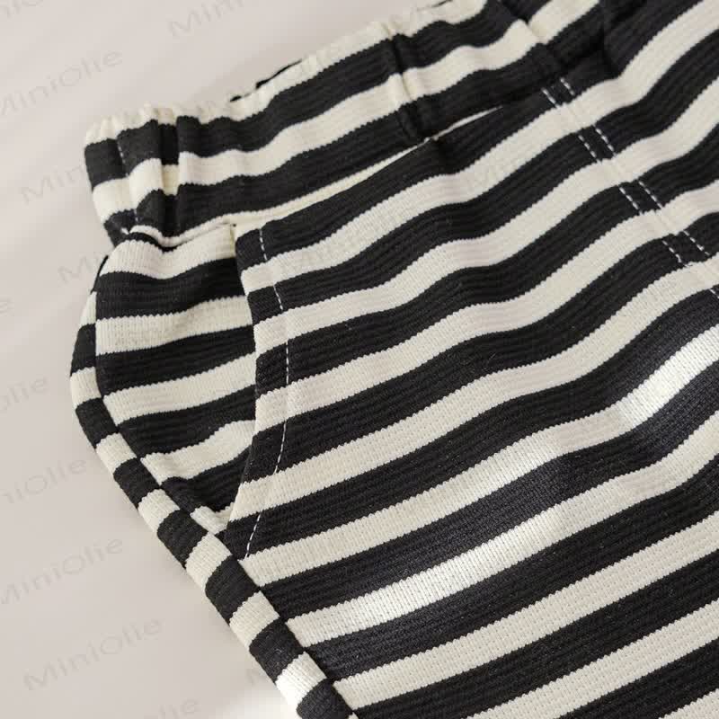 Toddler Cartoon Print Sweatshirt and Striped Ruffle Pants Set - image 13