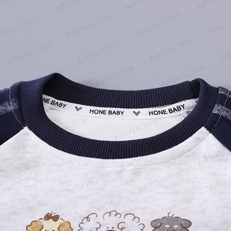 FALL STYLE Toddler Animal Color Block Sweatshirt and Jogger Set - image 3