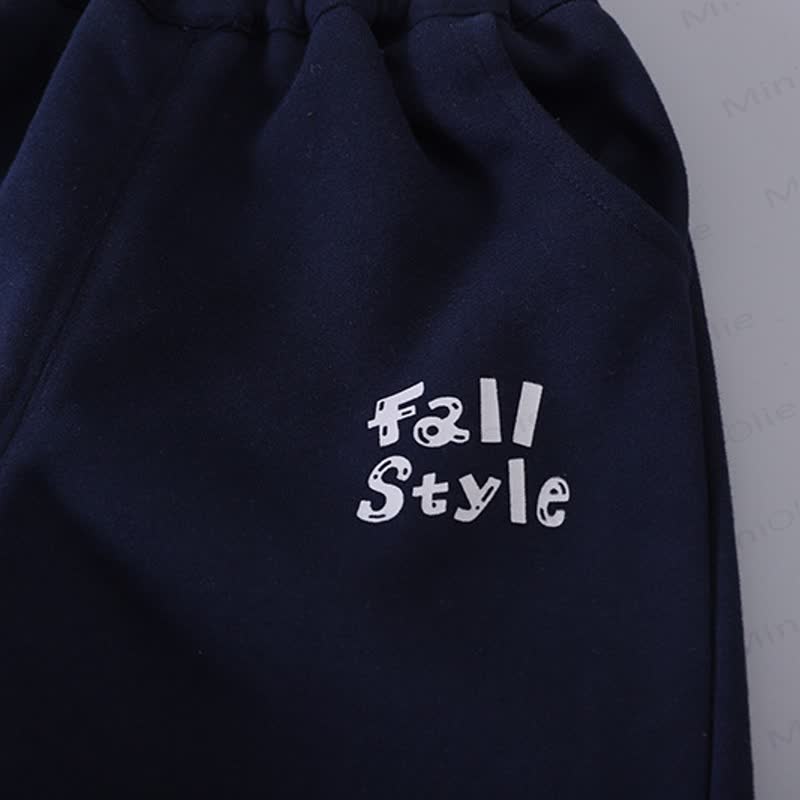 FALL STYLE Toddler Animal Color Block Sweatshirt and Jogger Set - image 10