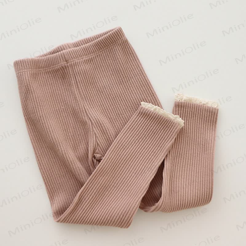 Toddler Girl Solid Color Ribbed Knit Leggings - Pink - 6-7T - image 3