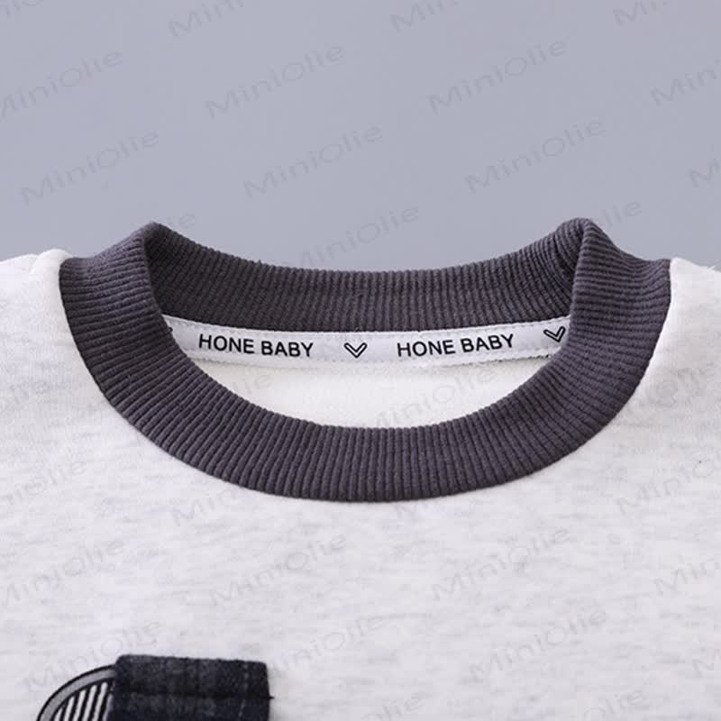 Toddler Boy Puppy Graphic Fleece Sweatshirt and Plaid Pants Set - image 3