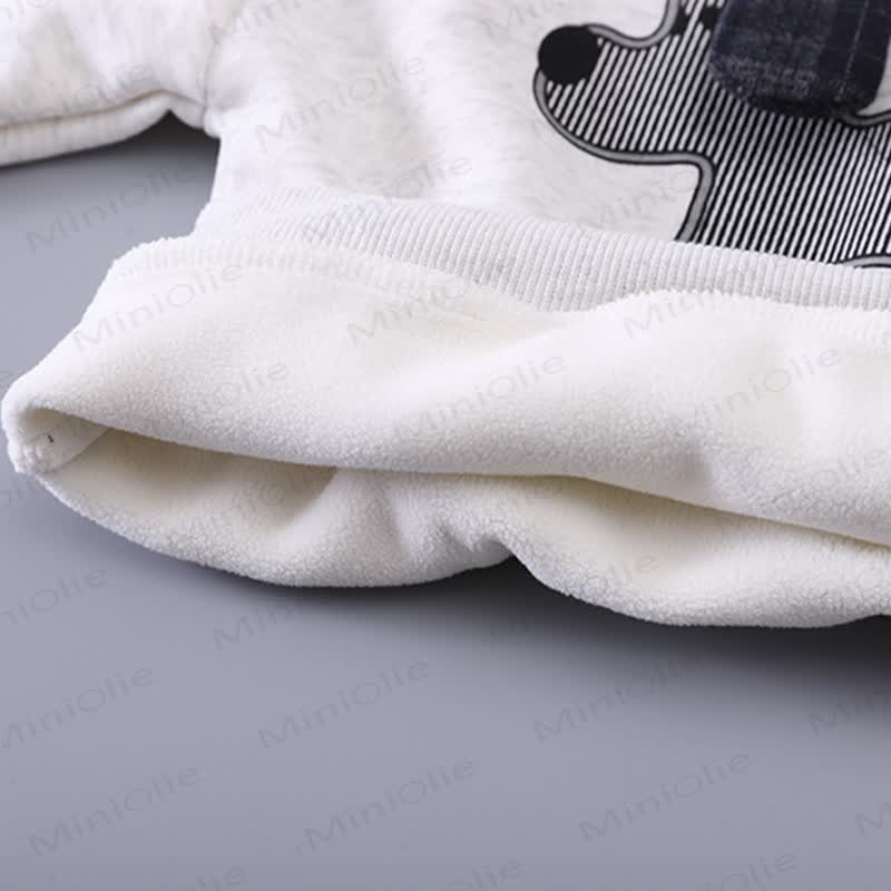 Toddler Boy Puppy Graphic Fleece Sweatshirt and Plaid Pants Set - image 8