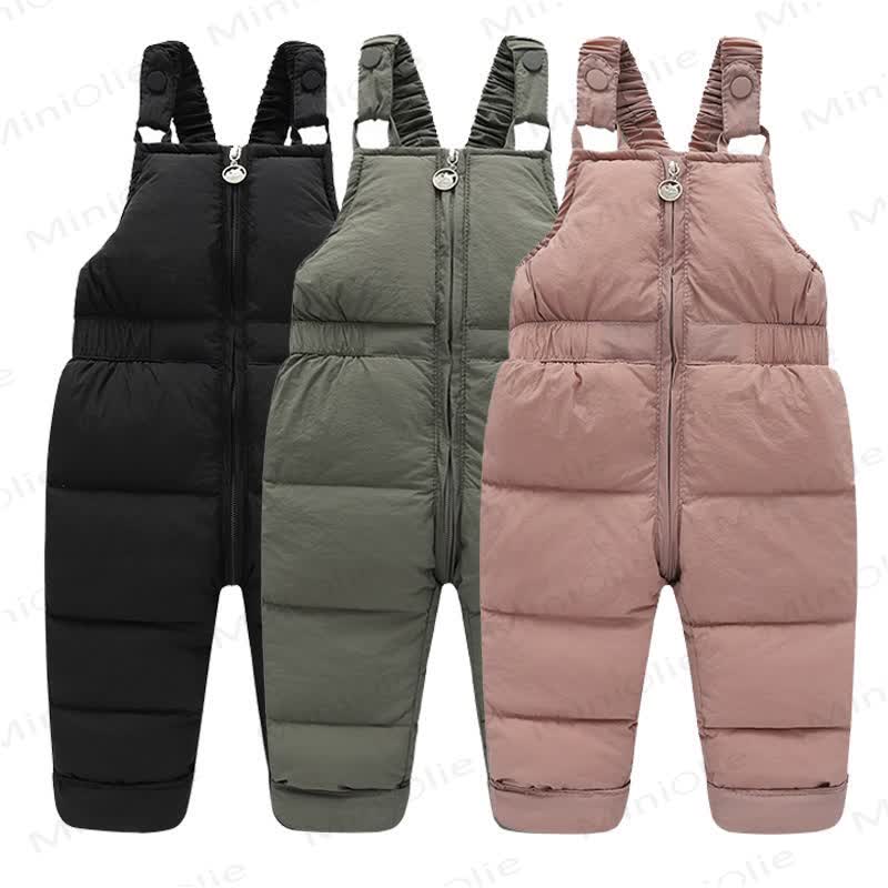 Toddler Quilted Zip Front Puffer Overalls - image 1