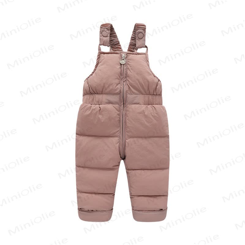 Toddler Quilted Zip Front Puffer Overalls - Pink - 4-5T - image 3