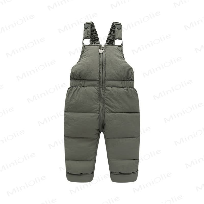 Toddler Quilted Zip Front Puffer Overalls - Green - 4-5T - image 4