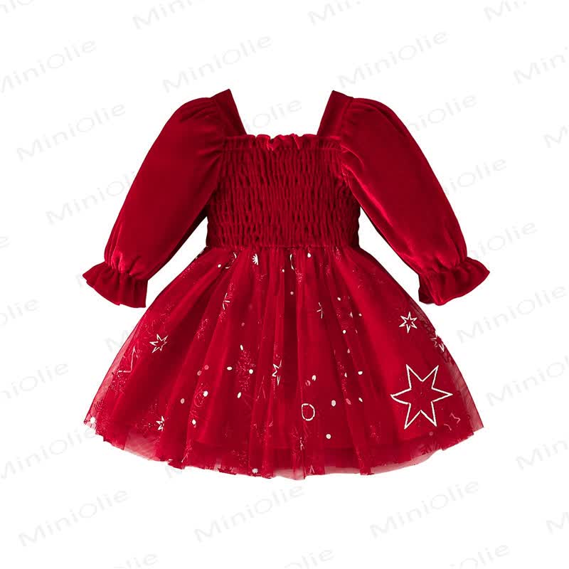 Baby Toddler Girl Christmas Starry Tulle Dress - image 3