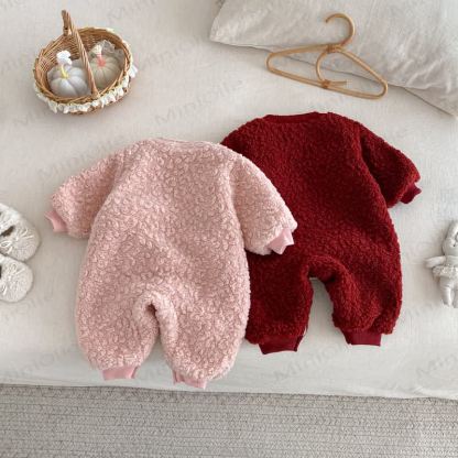 Baby Toddler Cute Fleece Pocket Romper - image 9