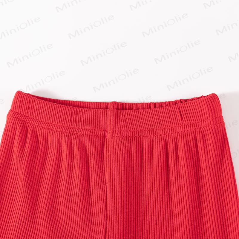 Toddler Girl Red Gingerbread Sweatshirt and Flare Pants Set - image 6
