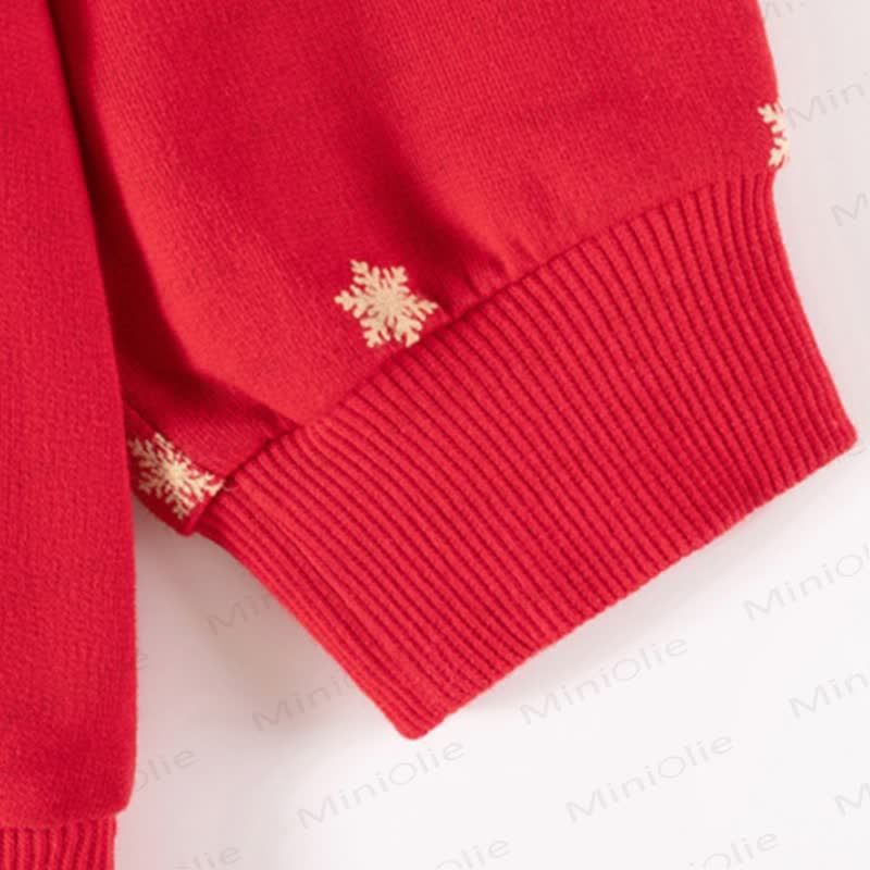 Toddler Girl Red Gingerbread Sweatshirt and Flare Pants Set - image 5