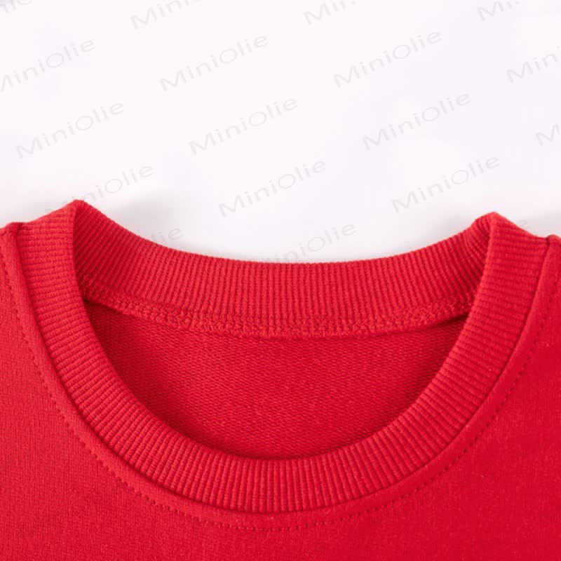 Toddler Christmas Graphic Sweatshirt and Striped Pants Set - image 3