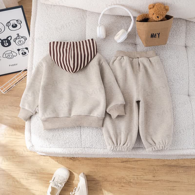 Good Time Toddler Bear Print Hooded Top and Pants Set - image 4