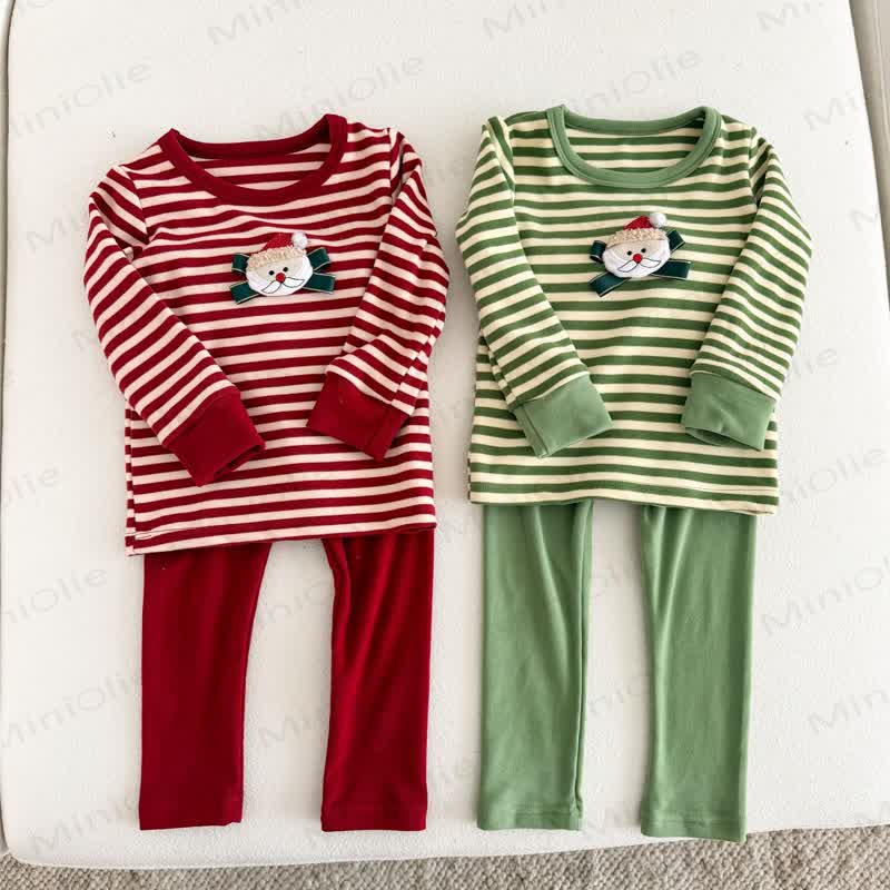 Toddler Santa Claus Stripe Long Sleeve Lounge Set - image 5