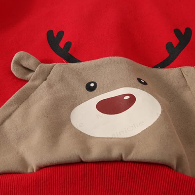 Toddler Reindeer Pocket Hooded Sweatshirt and Pants Set - image 8