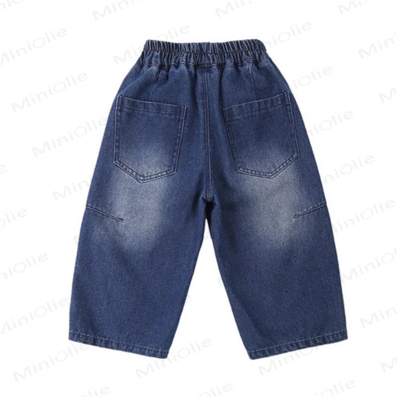 Toddler Colorful Heart Patch Straight Leg Denim Pants - image 7