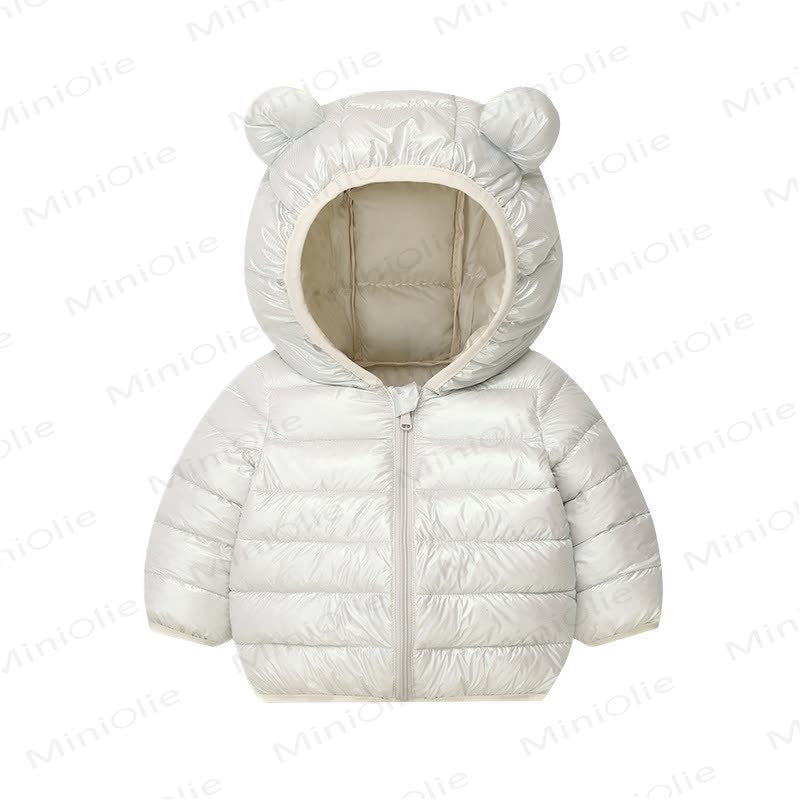 Baby Toddler Lightweight Hooded Puffer Jacket - 838White - 6-7T - image 6