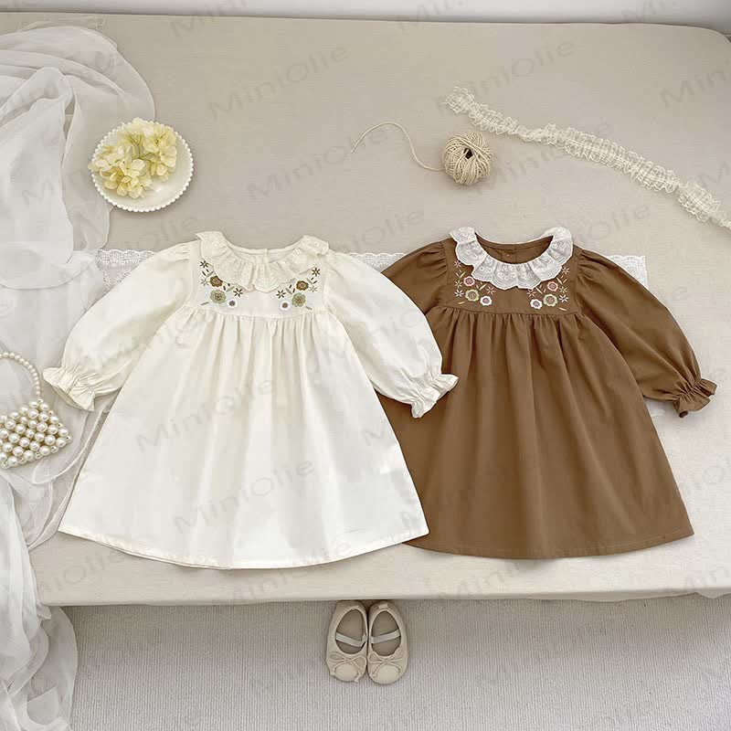 Toddler Girl Floral Long Sleeve Dress - image 7