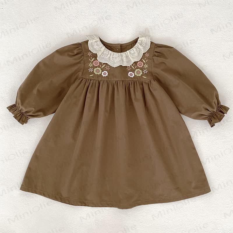 Toddler Girl Floral Long Sleeve Dress - image 3