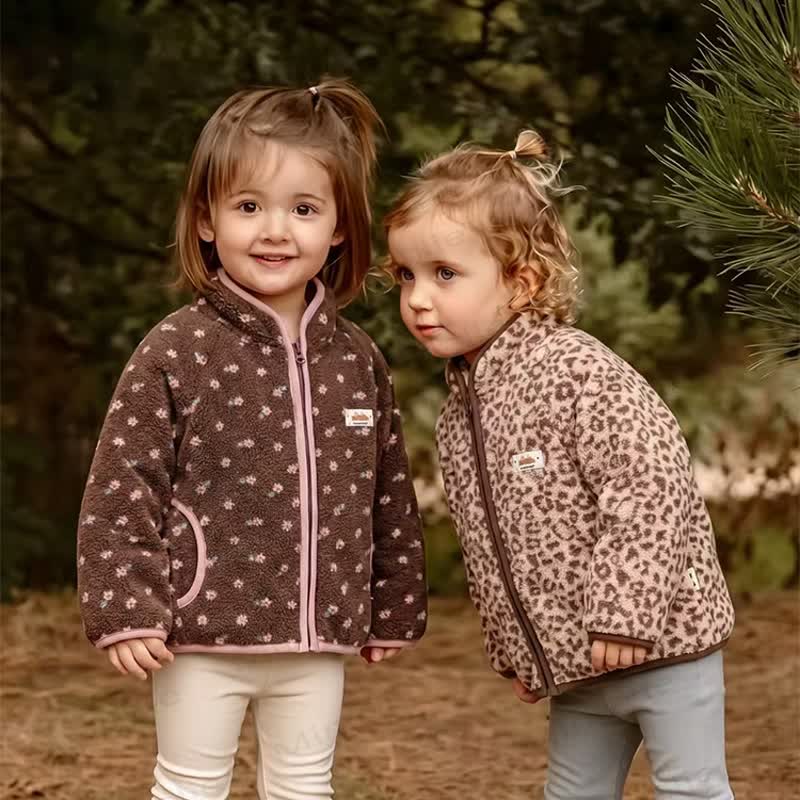 Baby Toddler Floral Heart Fleece Zip Up Jacket - image 2