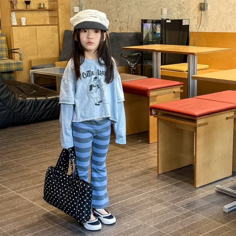 Toddler Girl Wide Stripe Flare Leggings - image 6