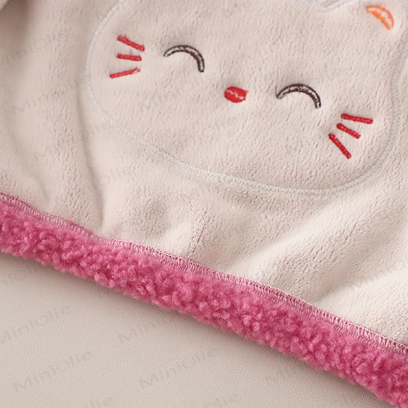 Toddler Girl Cat Sherpa Jacket and Pants 3-Piece Set with Bag - image 18