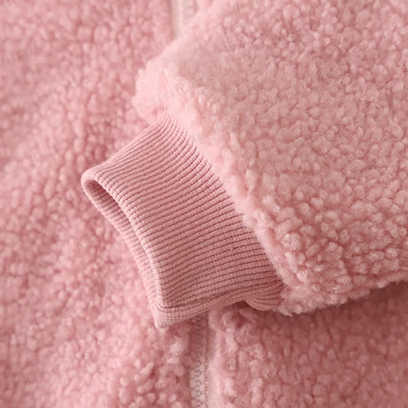 Toddler Strawberry Bunny Fleece Hooded 3-Piece Set - image 8