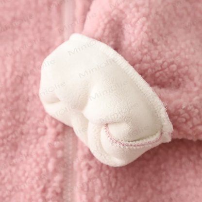 Toddler Strawberry Bunny Fleece Hooded 3-Piece Set - image 9
