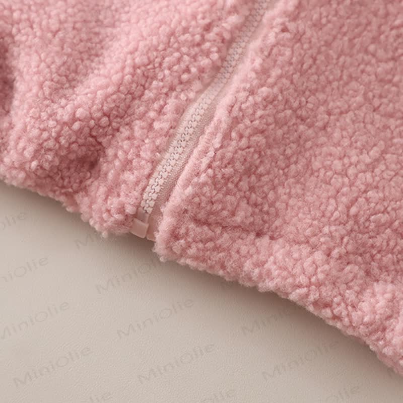 Toddler Strawberry Bunny Fleece Hooded 3-Piece Set - image 10