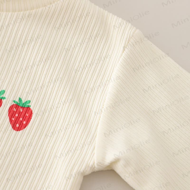 Toddler Strawberry Bunny Fleece Hooded 3-Piece Set - image 12