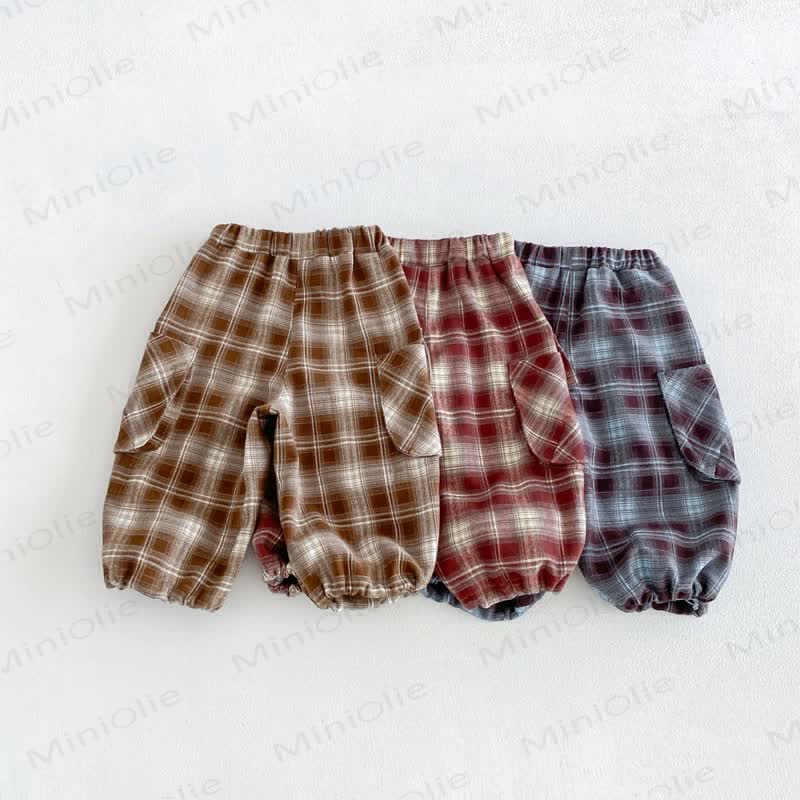 Baby Toddler Retro Plaid Utility Pocket Pants or Cartoon Patch Top - image 8
