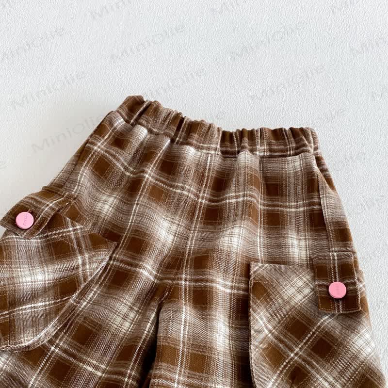 Baby Toddler Retro Plaid Utility Pocket Pants or Cartoon Patch Top - image 9