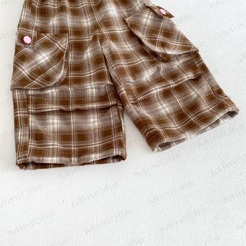 Baby Toddler Retro Plaid Utility Pocket Pants or Cartoon Patch Top - image 11