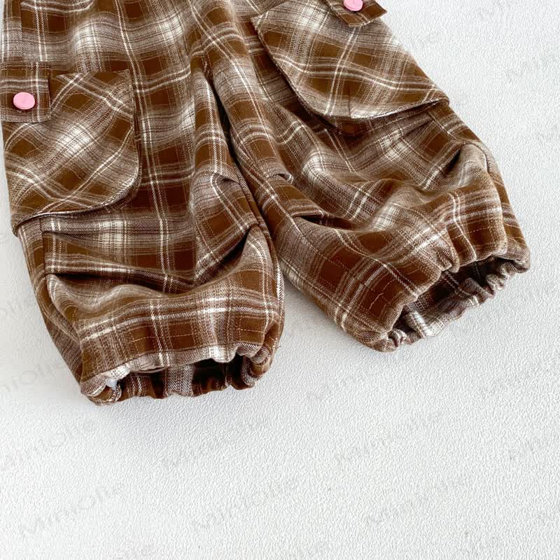 Baby Toddler Retro Plaid Utility Pocket Pants or Cartoon Patch Top - image 12
