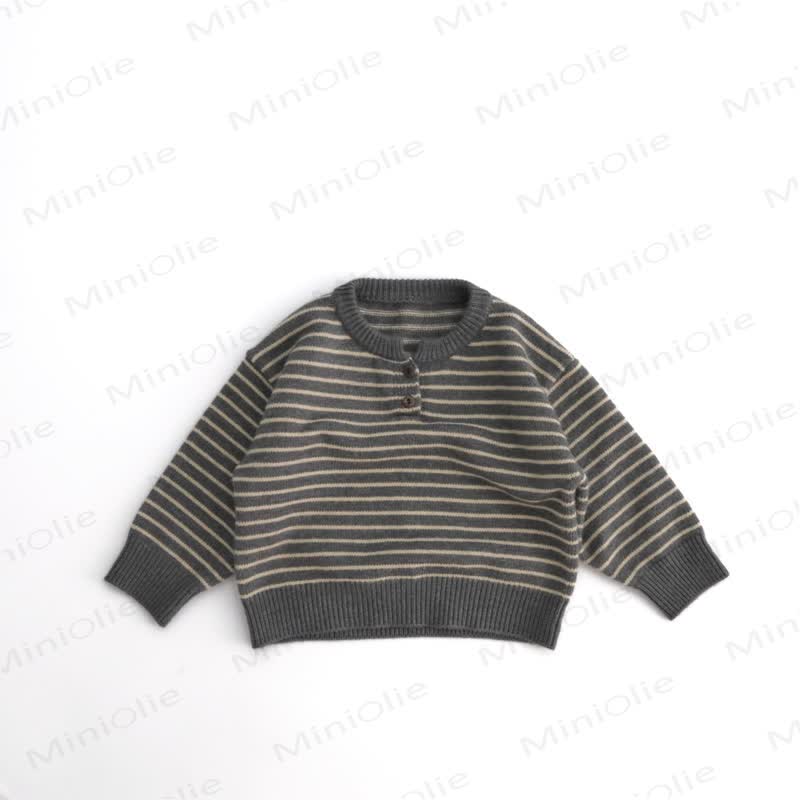 Baby Toddler Stripe Sweater - Gray - 6-7T - image 4