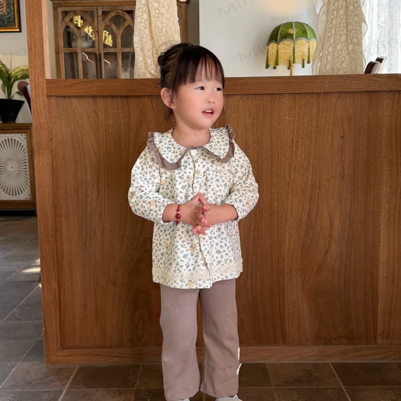 Baby Toddler Floral Peter Pan Collar Cozy Top and Pants 2-piece Set - image 4