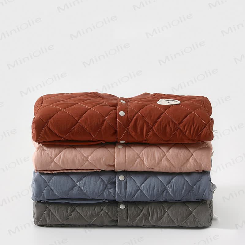 Toddler Warm Quilted Bear Badge Jacket and Pants Set - image 5