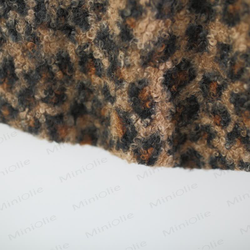 Toddler Kid Girl Fleece Kitty Bow Leopard Print Sleeveless Dress And Beige Long Sleeve Tee Set - image 10