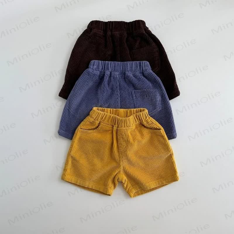 Baby Toddler Kid Corduroy Pockets Shorts - image 1