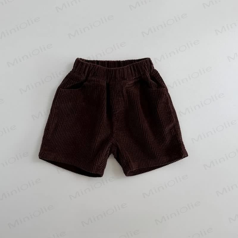 Baby Toddler Kid Corduroy Pockets Shorts - Brown - 7-8T - image 3