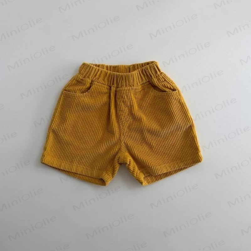 Baby Toddler Kid Corduroy Pockets Shorts - Yellow - 7-8T - image 7