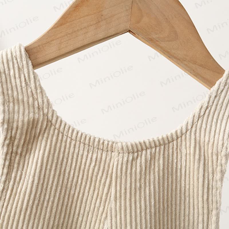 Baby Goose Fleece Lined Corduroy Overall Romper - image 7
