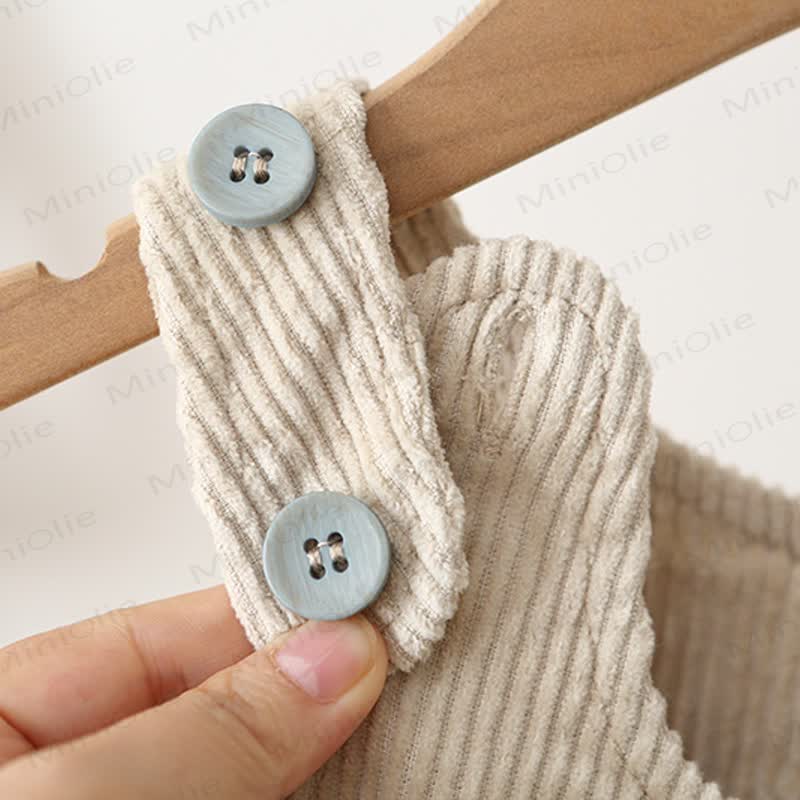 Baby Goose Fleece Lined Corduroy Overall Romper - image 6