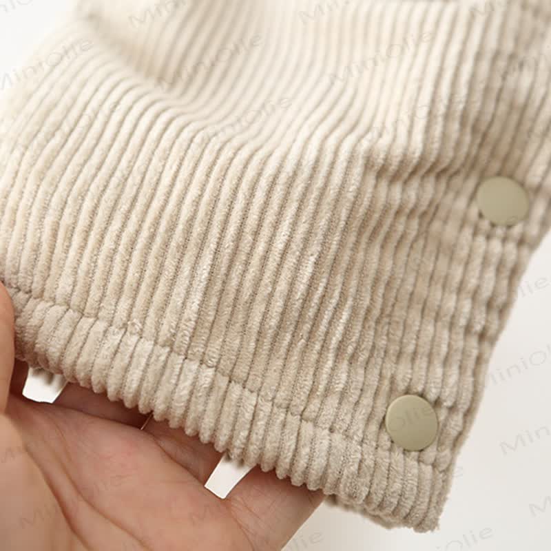 Baby Goose Fleece Lined Corduroy Overall Romper - image 10