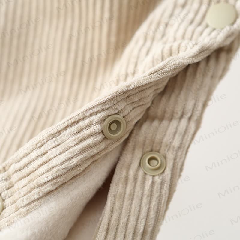 Baby Goose Fleece Lined Corduroy Overall Romper - image 12