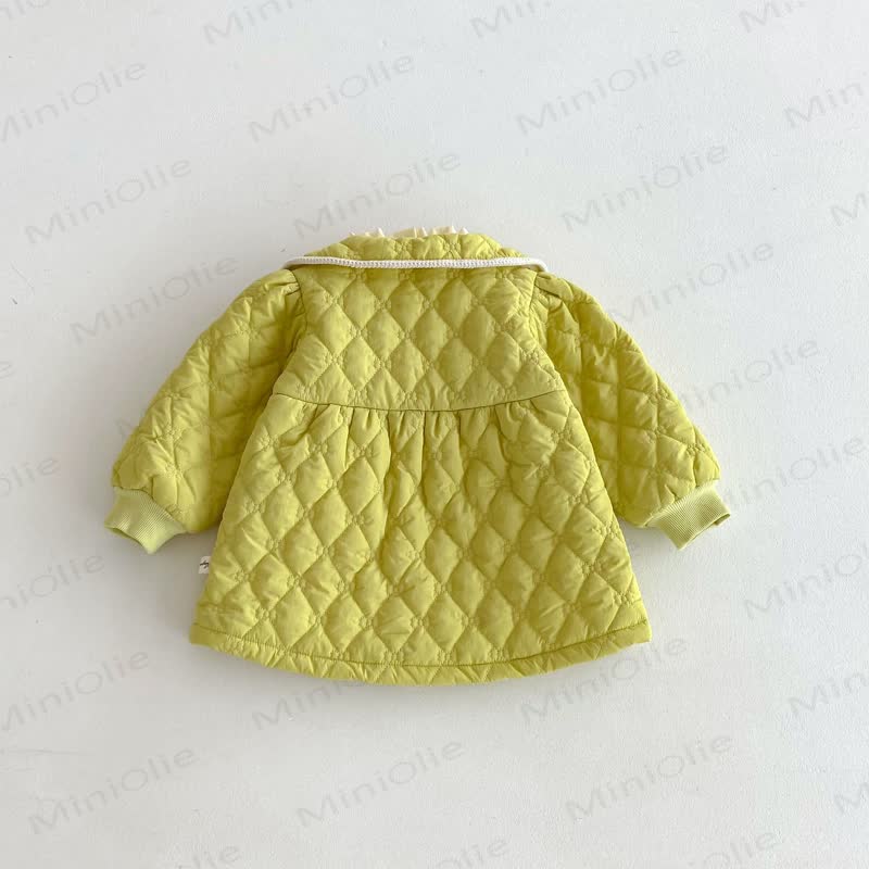  Baby Girl Solid Color Sweet Lapel Outerwear - image 11