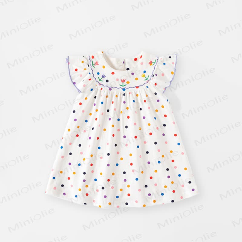 Baby Toddler Girls Bunny/Dot Print Summer Dress - White - 4.5-5T - image 3