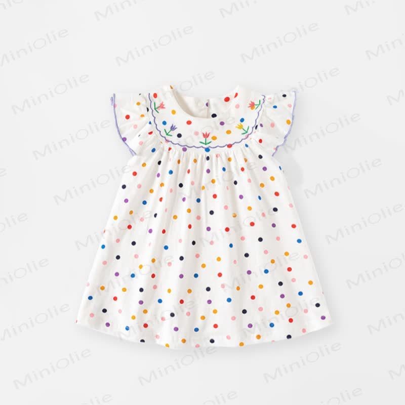 Baby Toddler Girls Bunny/Dot Print Summer Dress - White - 4.5-5T - image 3