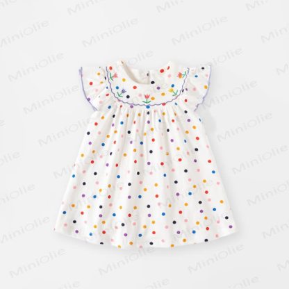 Baby Toddler Girls Bunny/Dot Print Summer Dress - White - 4.5-5T - image 3